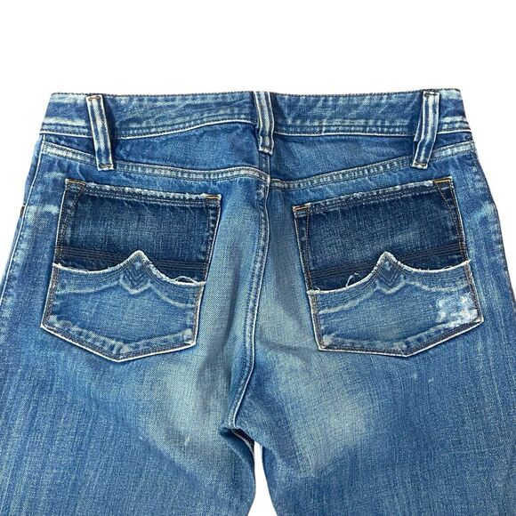 Diesel Industry Blue Jeans Women 31x29 Button Fly Shortened with Original Hem - Picture 4 of 9